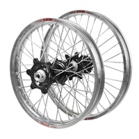 Gas Gas Talon Carbon Fibre Black Hubs / Excel Silver Rims Wheel Set