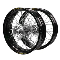 Gas Gas Talon Carbon Fibre Silver Hubs / Excel Black Rims Supermotard Wheel Set