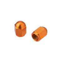 Drc Valve Caps Alloy | Orange | 2 Pcs