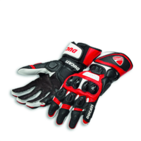 Ducati Genuine Speed Evo C1 Red/White/Black Leather Gloves