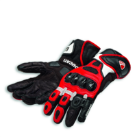 Ducati Genuine Speed Air C1 Red/White/Black Leather Gloves
