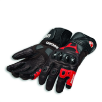 Ducati Genuine Speed Air C1 Black/Red Leather Gloves