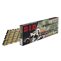 DID #520 ATV 2 Racing HD Chain X-Ring 120L FJ - Clip GOLD&BK