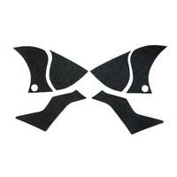 R&G Tank Traction Grip Kit - BMW R1200GS '13- Tank Traction Grips : 6-Grip Kit (Clear)