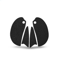 R&G Tank Traction Grip Kit - GSX-R600/750 '04-'05 Tank Traction Grips : 4-Grip Kit (Black)