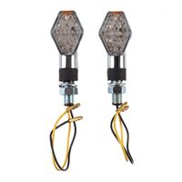 Whites Flasher Uni Led Diamond Chr Pair