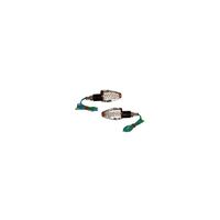 Whites Flasher Uni Led Black Short Stem Pair