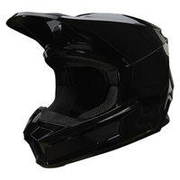 Fox Youth V1 Matte Blk ECE Helmet Matte Black