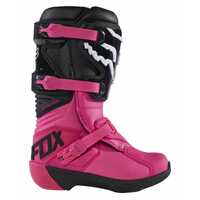 Fox Youth Comp  Boot Buckle Black/Pink