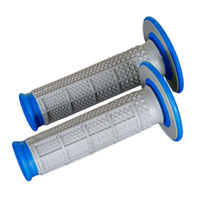 Renthal Grey / Blue Dual Compound Half Waffle MX Tapered Grips