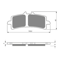 GOLDfren Brake Pads GF258 - GP7 Indent
