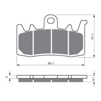 GOLDfren Brake Pads GF328 - GPR - Indent