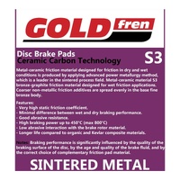 GOLDfren Brake Pads Sintered Sports GF397 - S3