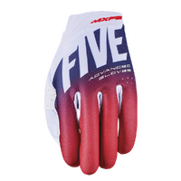 Five 'MXF2 Evo' MX Gloves - Split White/Red/Blue
