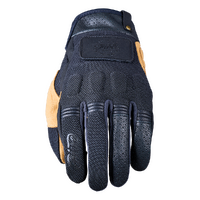 Five 'Scrambler' Street Gloves - Black/Tan