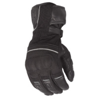 MotoDry 'Everest' Leather/Texture Winter Gloves - Black [Size: XS]