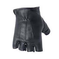 MotoDry 'Fingerless HD' Heavy-Duty Road Gloves - Black [Size: L]