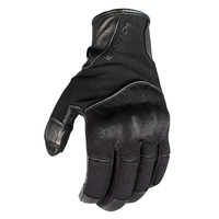 MotoDry 'Star' Leather/Textile Road Gloves - Black [Size: 3XL]