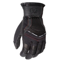 MotoDry 'Summer Vented' Leather Road Gloves - Black [Size: 2XL]
