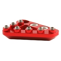 Red Standard Aluminium Rear Brake Pedal Tip