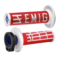 ODI MX V2 EMIG LOCK ON GRIP RED/WHITE 2 ST / 4 ST
