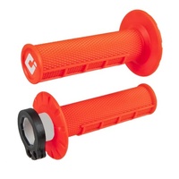 ODI MX HALF WAFFLE LOCK ON GRIP FLO ORANGE - 2 ST / 4 ST