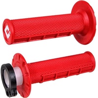 ODI MX HALF WAFFLE LOCK ON GRIP RED - 2 ST / 4 ST