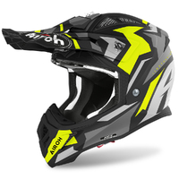 Airoh 'Aviator Ace Swoop' MX Helmet - Yellow Matt