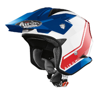 Airoh 'TRR-S Trial Keen' MX / Open-Face Helmet - Blue/Red Gloss