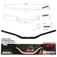 Whites Handlebar Taper AL6061 Black Cr High 1"1/8 (28.6mm)