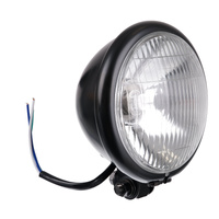 Whites Headlight Bates 5 3/4 Bottom Mount H4 60/55W Black