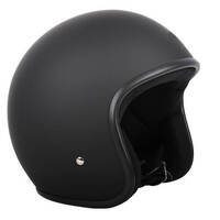 RXT 'A611C Low Ride' Open-Face Helmet (No Studs) - Black