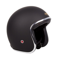 RXT 'Classic' Open-Face Helmet (No Studs) - Matt Black [Size: S]