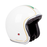 RXT 'Classic' Open-Face Helmet (No Studs) - White Italy [Size: S]