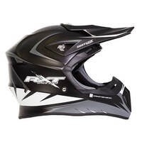 RXT '707 Edge' MX Helmet - Black/Silver