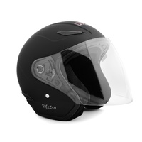 RXT 'A218 Metro' Open-Face Helmet - Matt Black [Size:2XS]