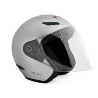 RXT 'A218 Metro' Open-Face Helmet - Silver [Size: S]