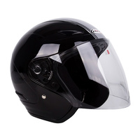 RXT 'A218 Metro' Open-Face Helmet - Black/Silver [Size: M]