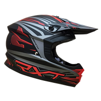 RXT 'Zenith III' MX Helmet - Matt Black/Red [Size: 2XL]