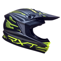 RXT 'Zenith III' MX Helmet - Matt Black/Fluro Yellow [Size: 2XL]