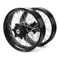 Honda Haan / Excel Supermoto Cush Drive" Black Rims / Black Hubs Wheel Set CRF 250-450 X 2004-2015 (17*3.50 / 17*4.25)"