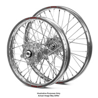 Honda Africa Twin CRF1000L Adventure Silver Excel Rims / Silver Haan Hubs Wheel Set - Africa Twin CRF1000L 2015-On 21*1.85 / 18*4.25 