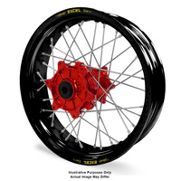 Honda Africa Twin CRF1000L Adventure Black Excel Rims / Red Haan Hubs Rear Wheel - Africa Twin CRF1000L 2015-On 18*4.00 OEM SIZE