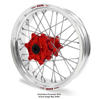 Honda Africa Twin CRF1000L Adventure Silver Excel Rims / Red Haan Hubs Rear Wheel - Africa Twin CRF1000L 2015-On 18*4.25 