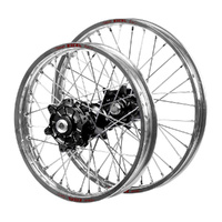 Gas Gas Haan Cush Drive Black Hubs / Excel Silver Rims Wheel Set
