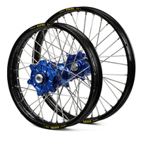 KTM Haan / Excel Enduro Cush Drive Black Rims / Blue Hubs Wheel Set SX-SXF 125-250-350-450 2015-2017 (21*1.60 / 18*2.15)