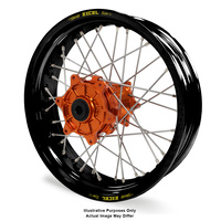 KTM Adventure Black Excel Rims / Orange Haan Hubs Rear Wheel - 1190R 2013-2016 / 1090-1290R 2017-On 17*4.25 