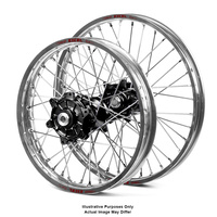 Suzuki V-Strom DL650-1000 Adventure Silver Excel Rims / Black Haan Hubs Wheel Set - DL 650-1000 XTA V-Strom2014-On 21*1.85 / 17*4.25 