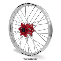Honda Africa Twin CRF1000L Adventure Silver Platinum Rims / Red Haan Hubs Front Wheel - Africa Twin CRF1000L 2015-On 21*1.85 