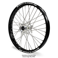 Honda Africa Twin CRF1000L Adventure  Black Platinum Rims / Silver Haan Hubs Front Wheel - Africa Twin CRF1000L 2015-On 21*2.15 OEM SIZE